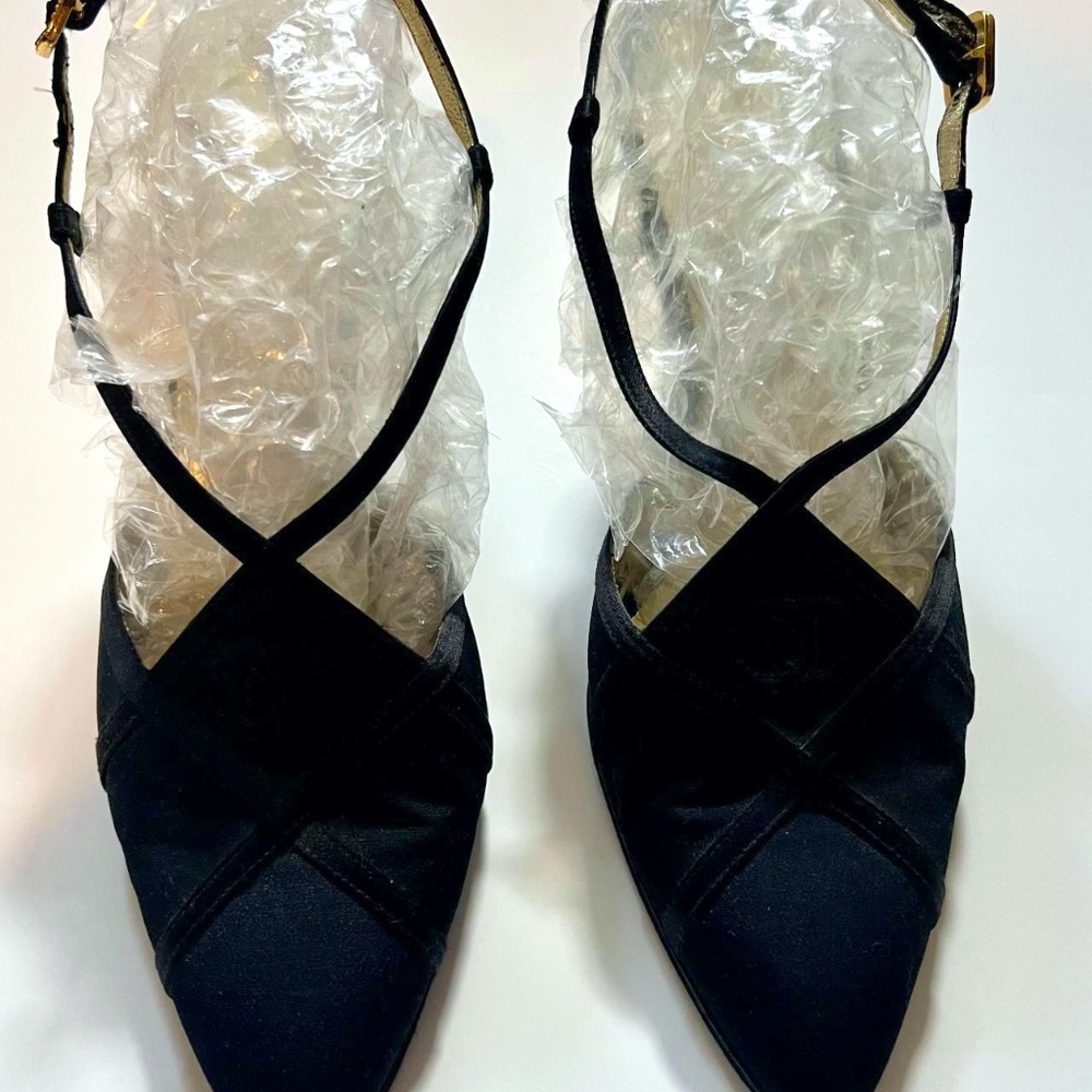 Chanel Silk Satin Evening Shoes